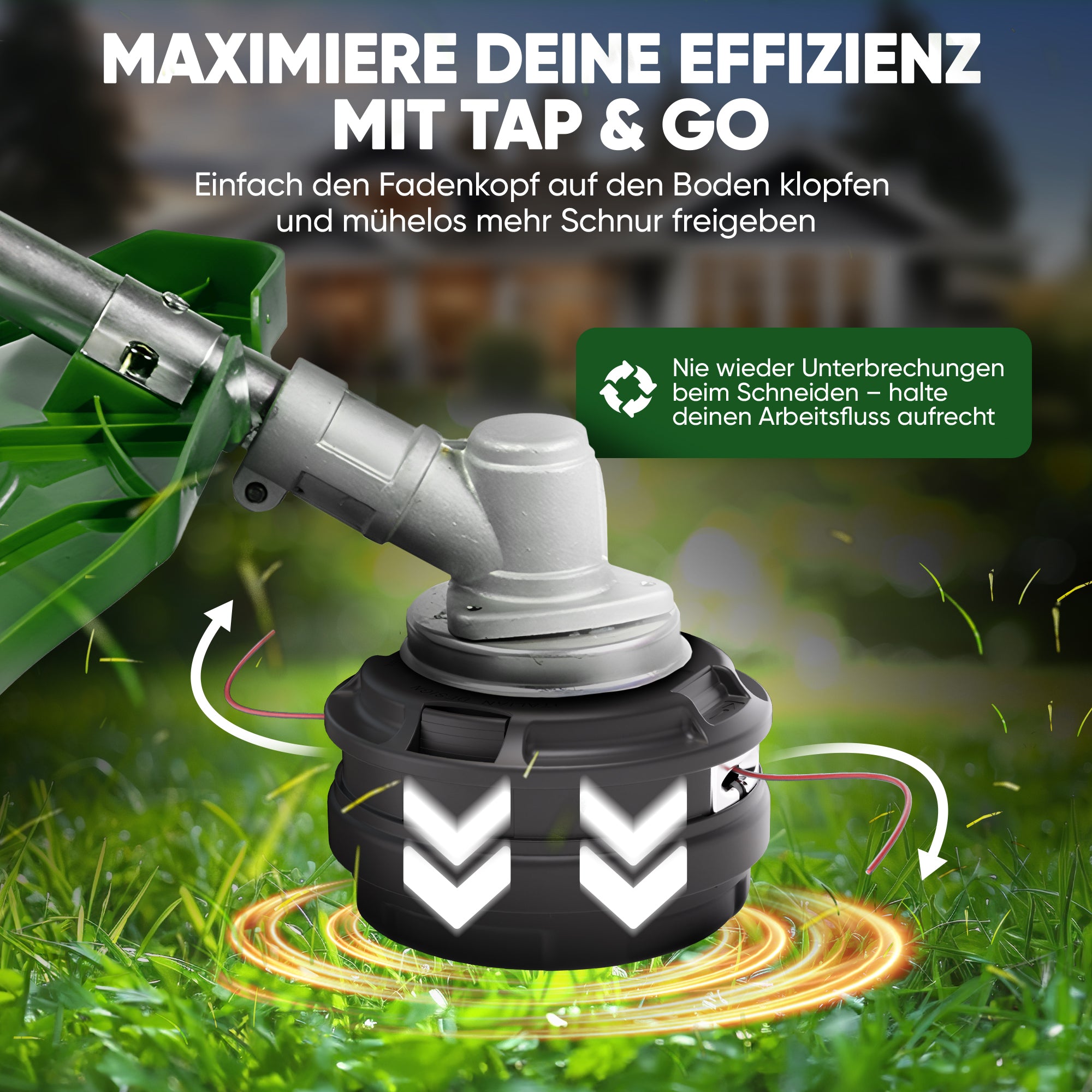 Fadenkopf für Motorsense mit Tap & Go System