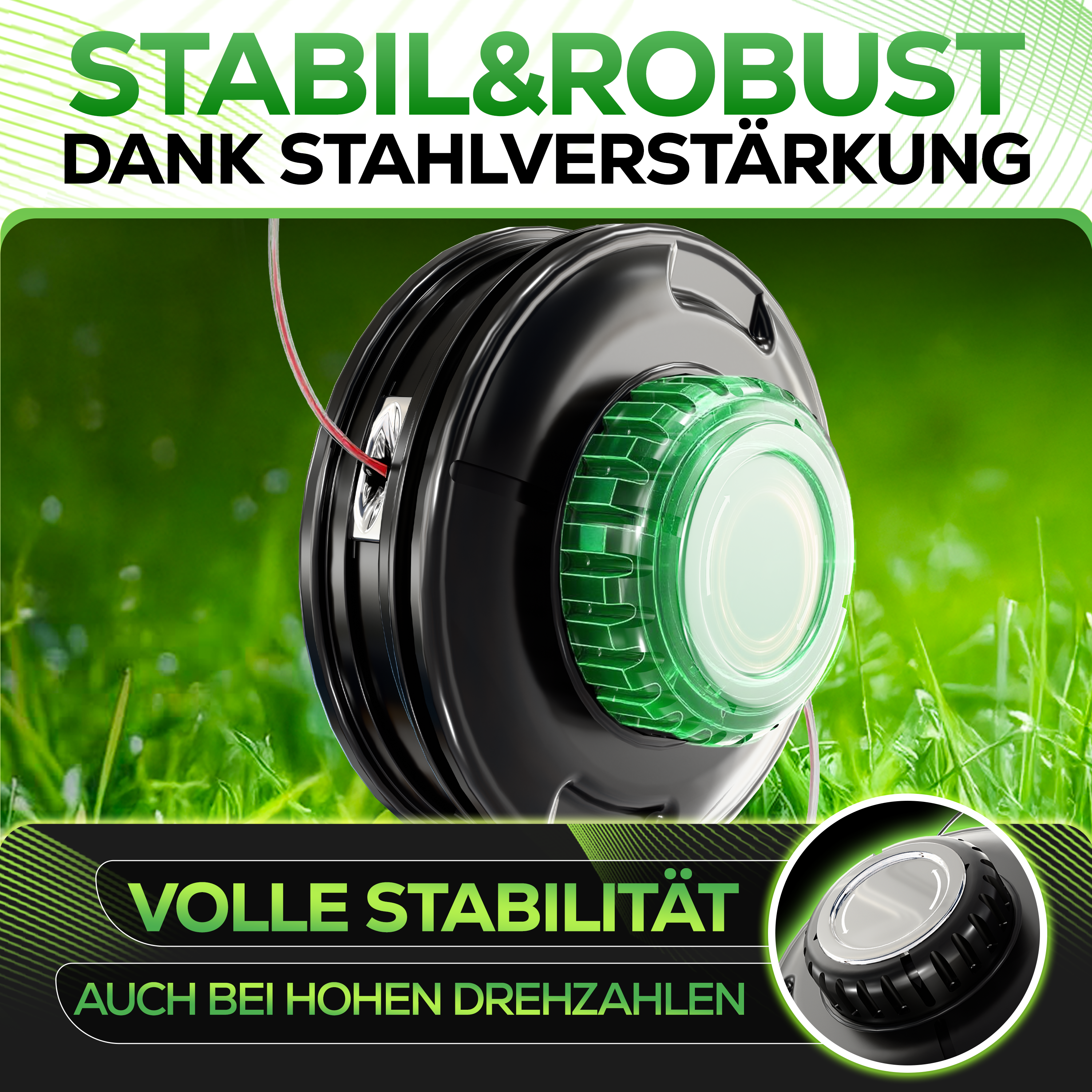 Großer Metall Fadenkopf