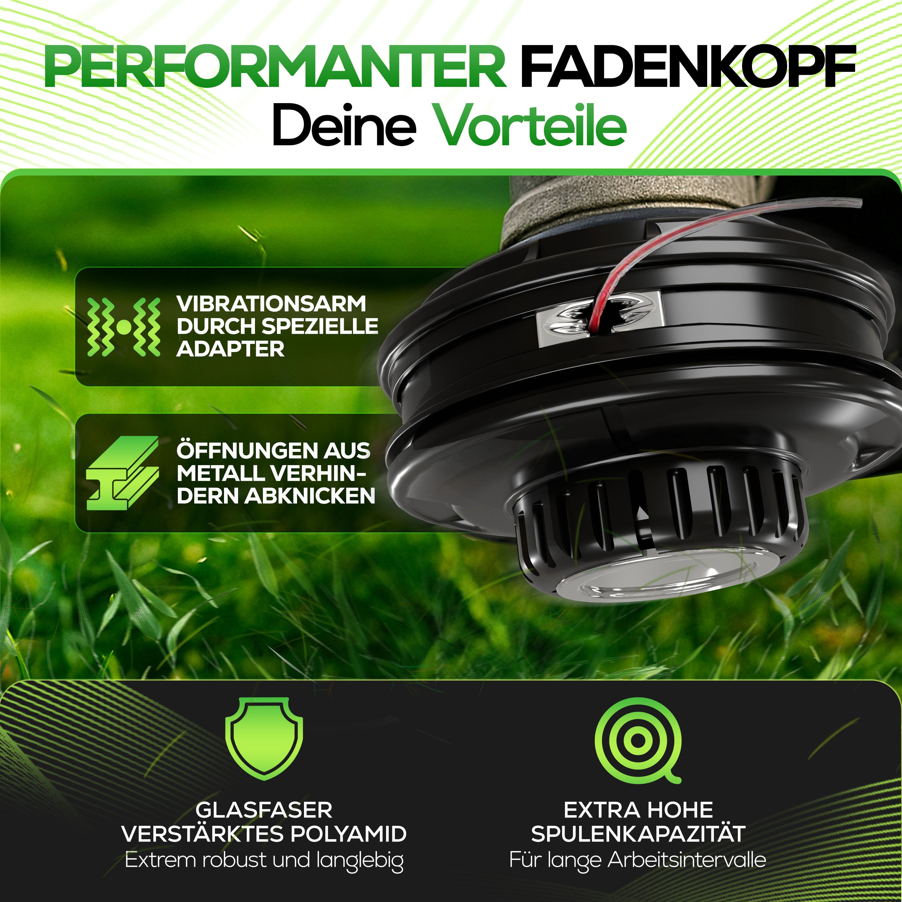 Großer Metall Fadenkopf